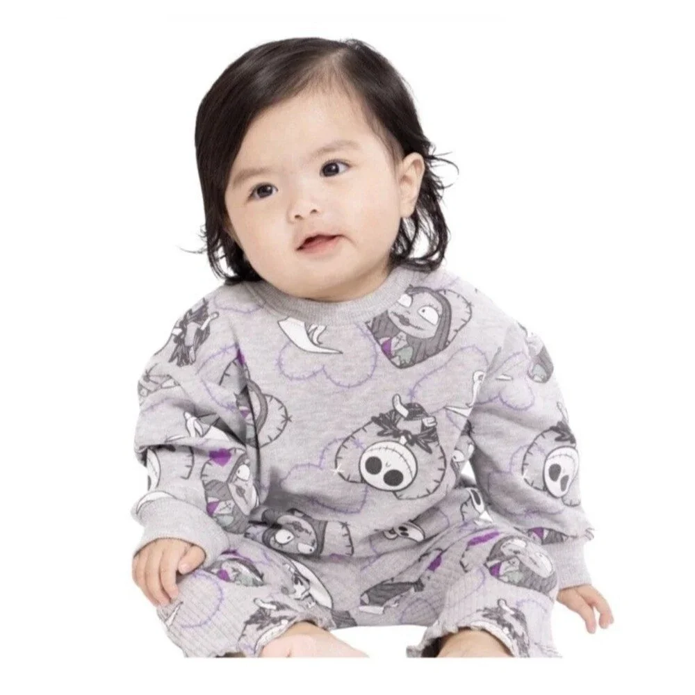 Nightmare Before Christmas Baby Girls Print Sweatshirt and Flared Leggings, 2pc